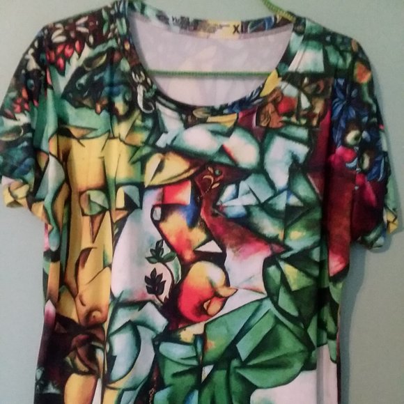 Short-sleeve, multi-colored top - Picture 4 of 4